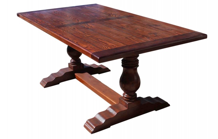 Furniture , 8 Cool Salvaged wood dining table : Trestle Dining Table In Salvaged Wood