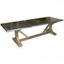 Furniture , 8 Excellent Zinc topped dining table : Trestle Dining Table
