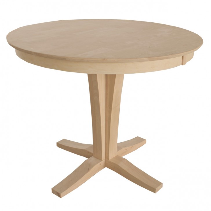 Furniture , 7 Stunning Unfinished Round Dining Table : Unfinished Round Pedestal Table