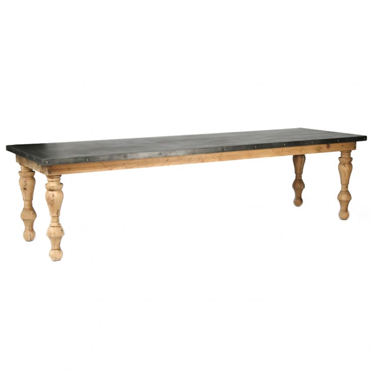 Furniture , 8 Awesome Zinc Dining Tables : Zinc Top Borges Dining Table