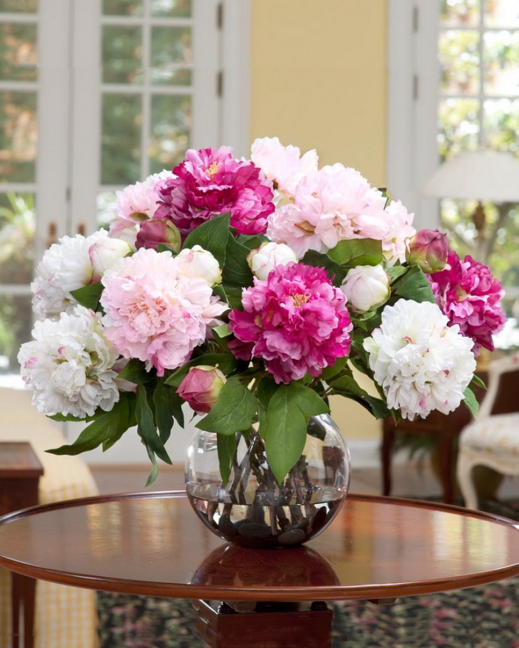Apartment , 7 Good Silk flower arrangements for dining room table :  Flower Arrangement