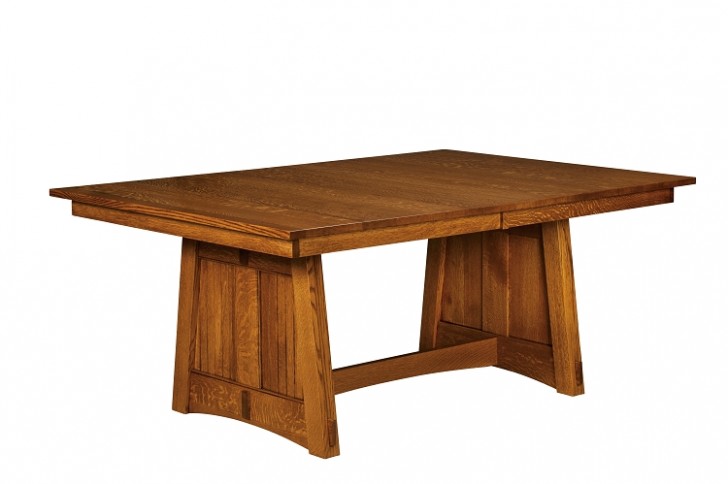 Furniture , 8 Gorgeous Trestle Dining Tables : Solid Wood Trestle Dining Table