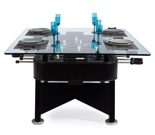 Furniture , 8 Unique Foosball dining table :  Wood Dining Table