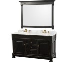 60 Inch White Carrera Marble , 7 Cool 60 Inch Double Sink Vanity In Furniture Category
