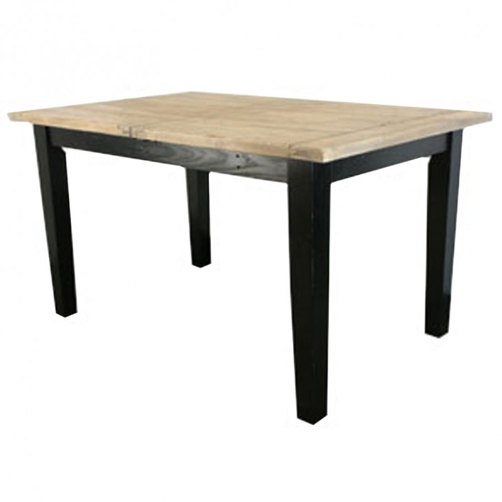 Furniture , 7 Charming Reclaimed Pine Dining Table : Black Reclaimed Pine Extension Dining Table