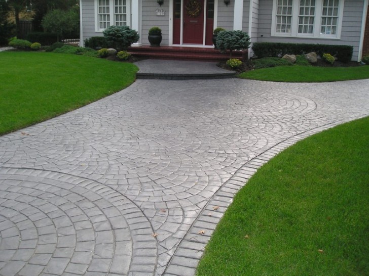 Others , 7 Awesome Stamped concrete driveways : Concrete Driveways