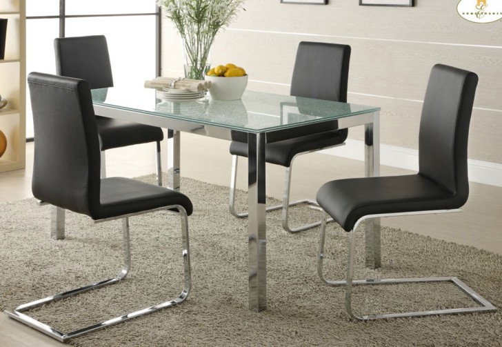 Dining Room , 7 Hottest Crackle Glass Dining Table : Crackle Glass Top Dining Table