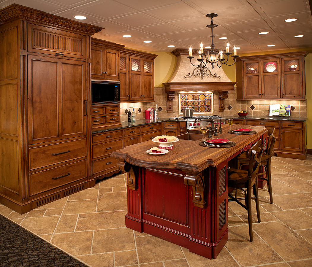 1051x900px 8 Outstanding Knotty Alder Kitchen Cabinets Picture in Kitchen