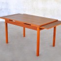 Danish Modern Teak Expandable Dining Room Table , 4 Top Expandable Dining Room Table In Furniture Category