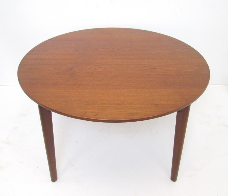 Furniture , 7 Stunning Expandable Round Dining Table : Danish Teak Round Expandable Dining Table