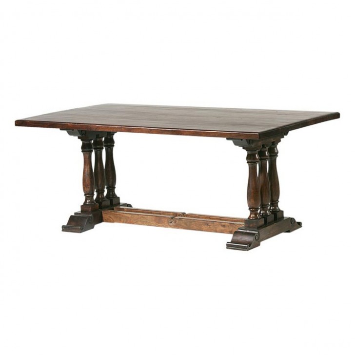 Furniture , 6 Ultimate Trestle Table Dining : Distressed Trestle Dining Table