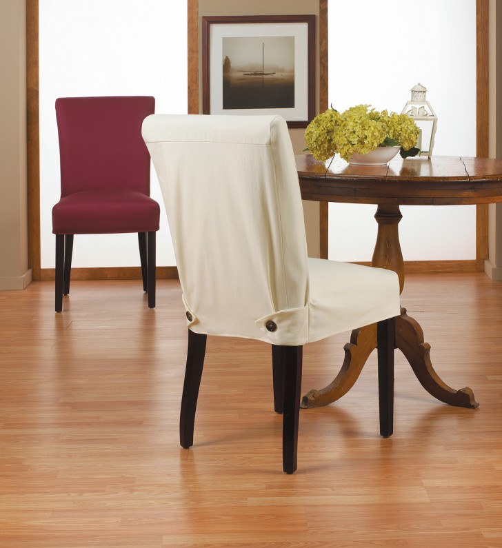 Furniture , 8 Awesome Slipcovered dining chairs : Duck Natural Dining Chair Slipcover