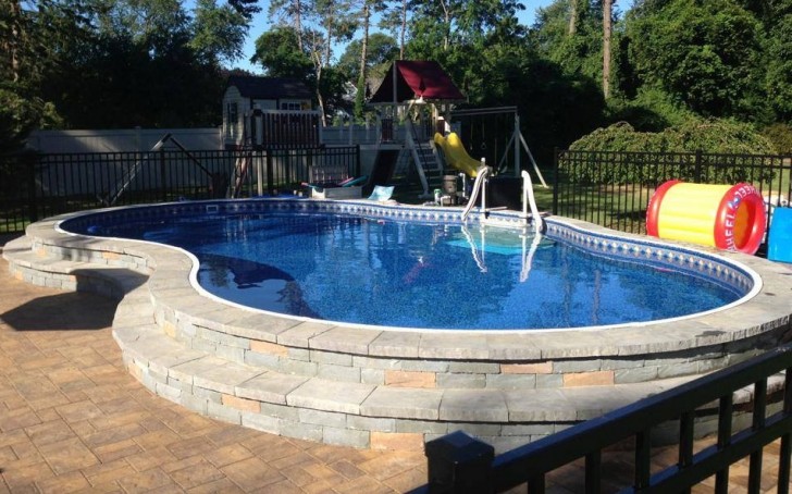 Others , 6 Awesome Semi inground pools : Free Form Semi Inground Pools