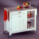 Granite Topped Movable KItchen Island , 7 Popular Movable Kitchen Islands In Furniture Category
