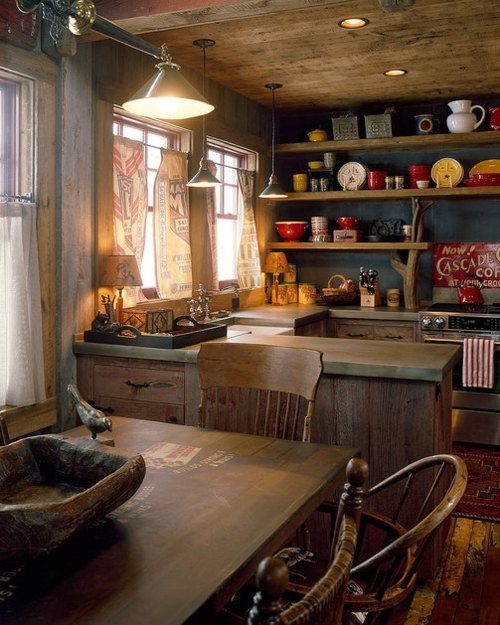 Kitchen , 5 Best Log Cabin Interior Design Ideas : Interior Design Ideas