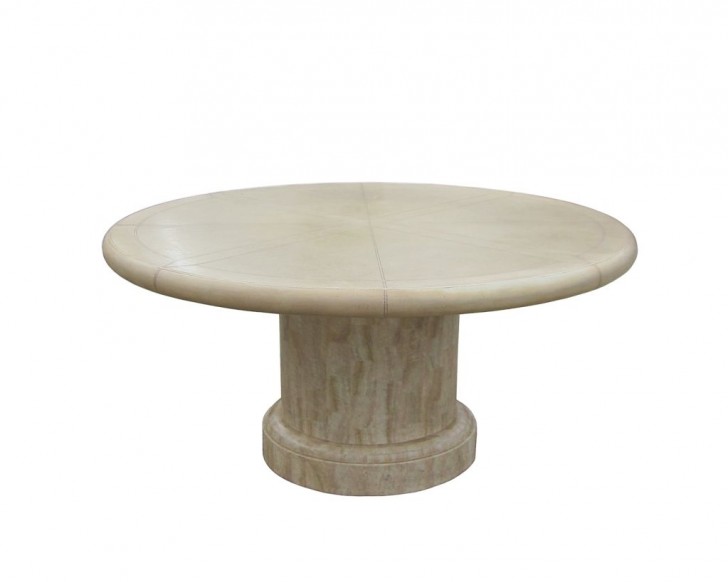 Furniture , 8 Excellent Maitland Smith Dining Tables : Massive Marble And Leather Dining Table