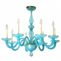 Lightning , 8 Fabulous Murano glass chandelier : Mediterranean Blue Murano Glass Chandelier