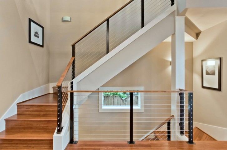 Interior Design , 7 Good Cable stair railing : Modern Cable Stair Rail Design