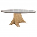 Natural Tree Trunk Dining Table , 8 Unique Zinc Topped Dining Table In Furniture Category