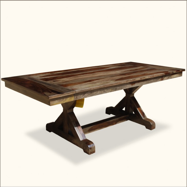 Furniture , 7 Nice Solid Wood Trestle Dining Table : Nottingham Solid Wood
