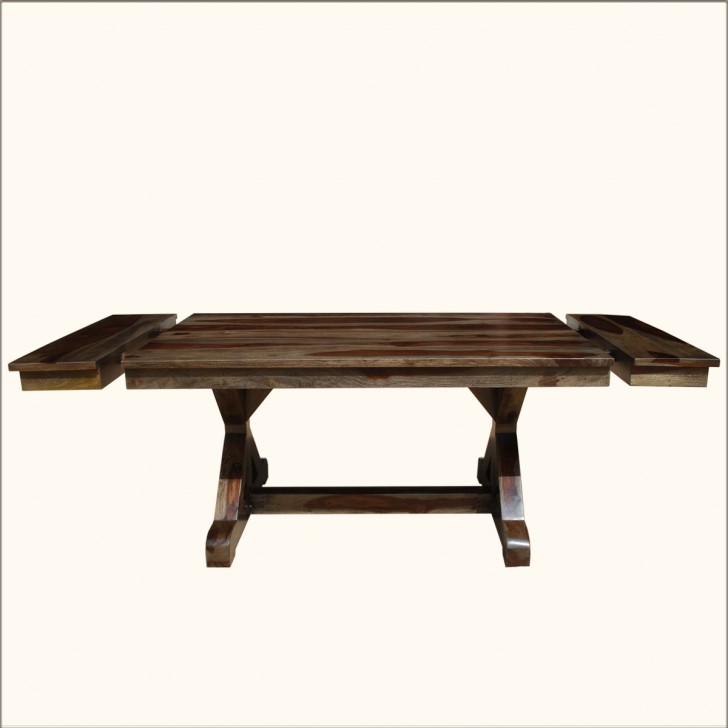 Furniture , 7 Nice Solid Wood Trestle Dining Table : Nottingham Solid Wood Trestle