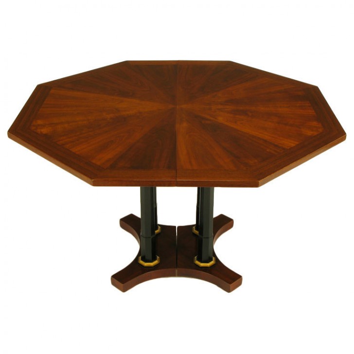 Furniture , 7 Fabulous Octagonal Dining Table : Octagonal Empire Revival Walnut