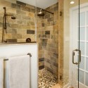 Pebble shower floor with stone tile , 6 Superb Pebble Tile Shower In Bathroom Category