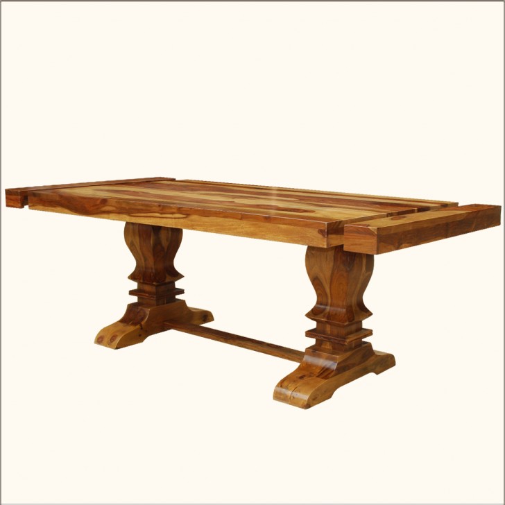 Furniture , 7 Good Trestle Dining Table Sale : Pedestal Trestle Dining Table