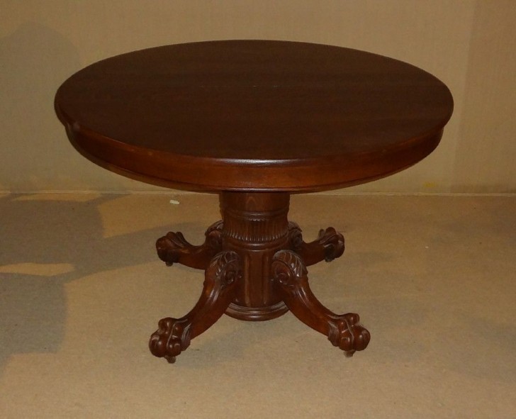 Furniture , 5 Stunning Antique Round Pedestal Dining Table : Processing Image