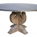 Reclaimed Old Pine Wood Round Dining Tables , 7 Charming Reclaimed Pine Dining Table In Furniture Category