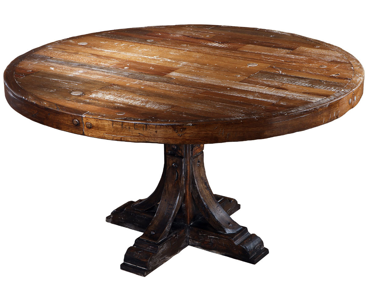 Reclaimed Wood Round Dining Table In