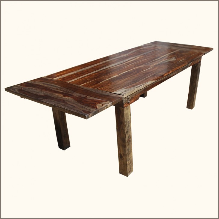 Furniture , 6 Awesome Rustic Extendable Dining Table : Room Dining Tables Features