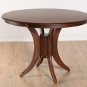 Round Circular Dark Wood Dining Room Table , 7 Unique Dining Room Table With Lazy Susan In Furniture Category