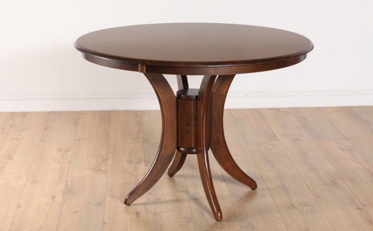 Furniture , 7 Unique Dining Room Table With Lazy Susan : Round Circular Dark Wood Dining Room Table
