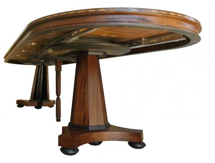 Furniture , 7 Stunning Expandable Round Dining Table : Round Expanding Dining Table