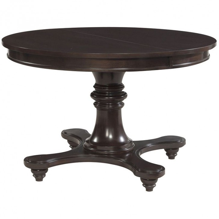 Furniture , 7 Nice Black Round Pedestal Dining Table : Round Pedestal Dining Table