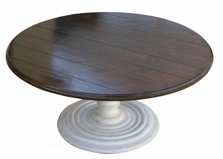 Furniture , 8 Fabulous  Salvaged Wood Round Dining Table : Salvaged Wood Plank Round Dining Table