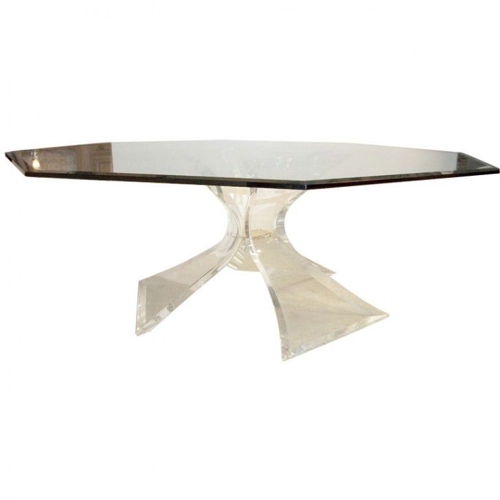 Furniture , 7 Charming Lucite Dining Table : Sculptural Lucite Dining Table