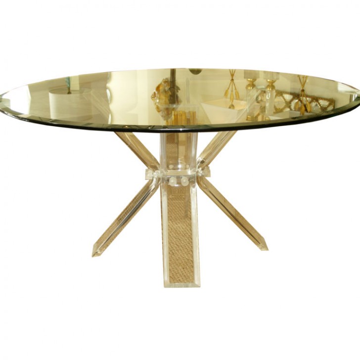 Furniture , 7 Charming Lucite Dining Table : Sculptural Lucite Dining Table