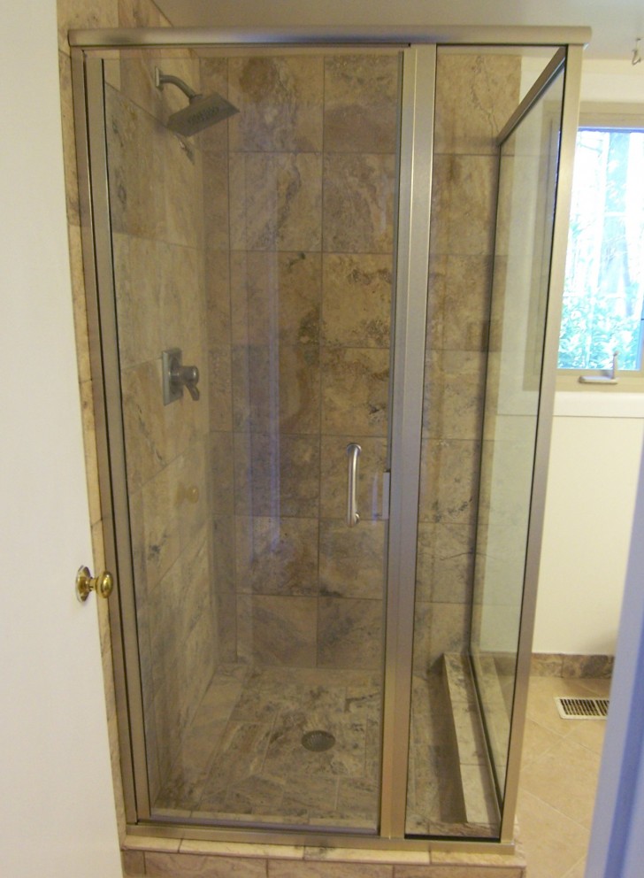 Bathroom , 7 Unique Semi frameless shower doors : Semi Frameless Door Panel Return Semi