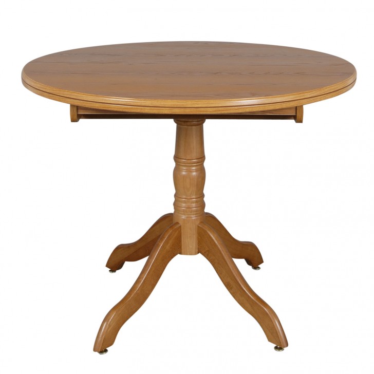 Furniture , 8 Unique Round Extending Dining Table : Single Pedestal Round