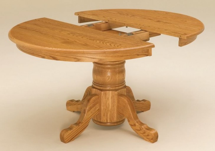 Furniture , 7 Superb Expandable Round Pedestal Dining Table : Single Pedestal Table