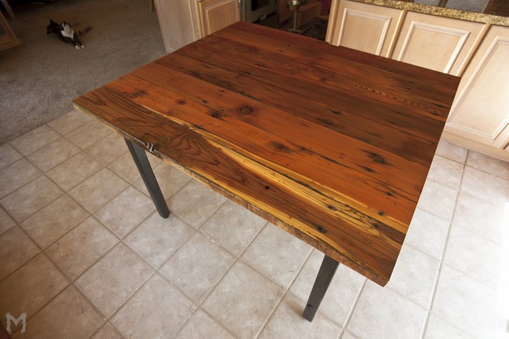 Furniture , 7 Awesome Redwood Dining Table : Square Reclaimed Redwood Dining Table