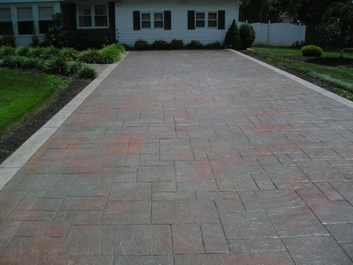 Others , 7 Awesome Stamped concrete driveways : Stamped Concrete Driveway In European