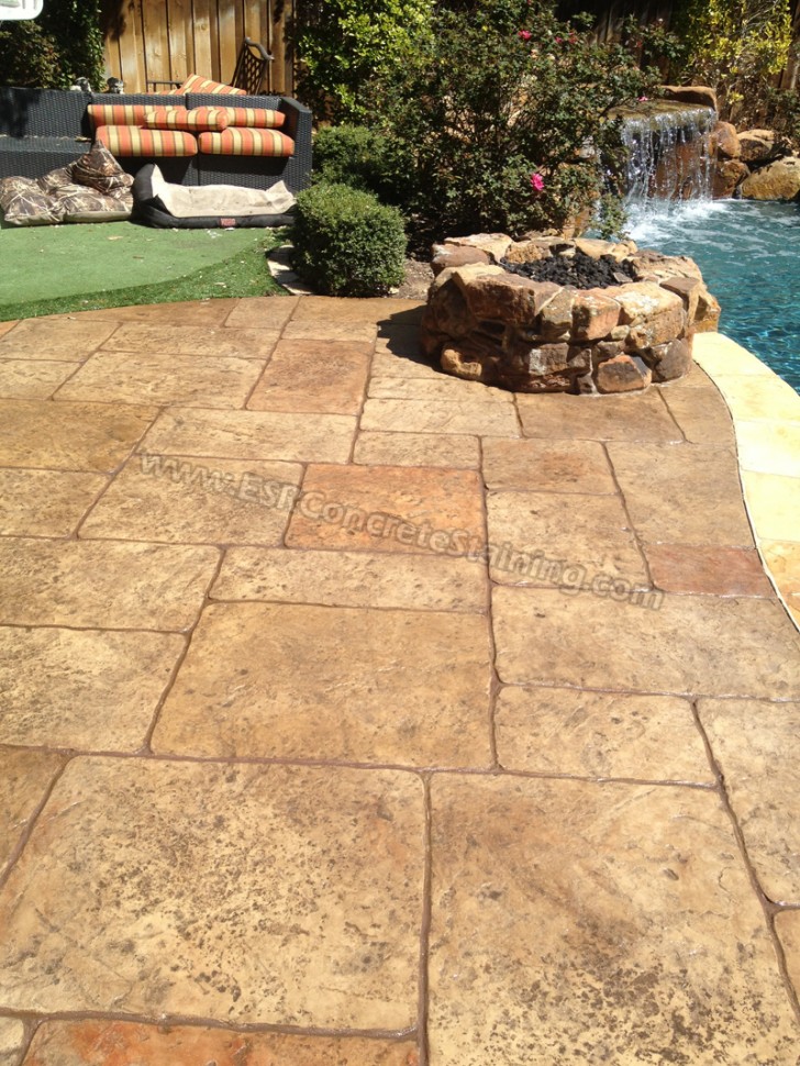 Others , 7 Superb Stamped concrete pool deck : Stamped Concrete Pool