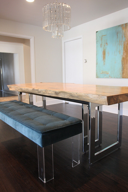 Furniture , 7 Best Repurposed Dining Table : Steel dining table