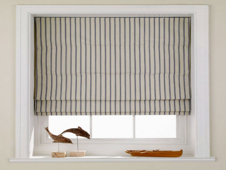 Interior Design , 7 Superb Striped roman shades : Striped Roman Blinds