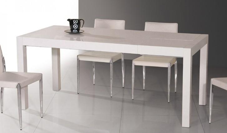 Furniture , 8 Nice White Parsons Dining Table :  Style Extension Dining Table