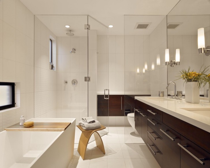 Bathroom , 6 Gorgeous Interior Design Ideas Bathrooms : Stylish Modern Bathroom Design