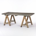 Table in Reclaimed Wood , 7 Perfect Sawhorse Dining Table In Furniture Category